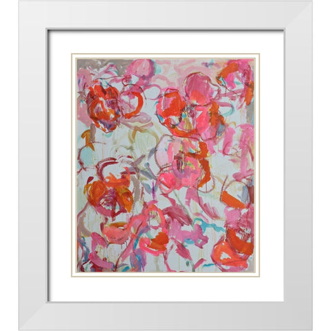 Pink Morning White Modern Wood Framed Art Print with Double Matting by Anders, Per
