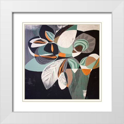 May Flowers White Modern Wood Framed Art Print with Double Matting by Avila, Gabriela
