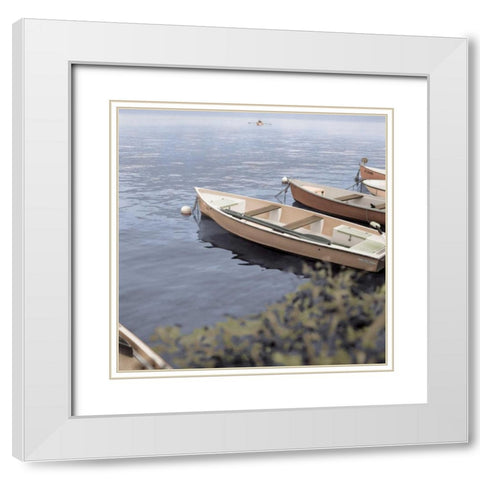 Mediterranean #3 White Modern Wood Framed Art Print with Double Matting by Blaustein, Alan
