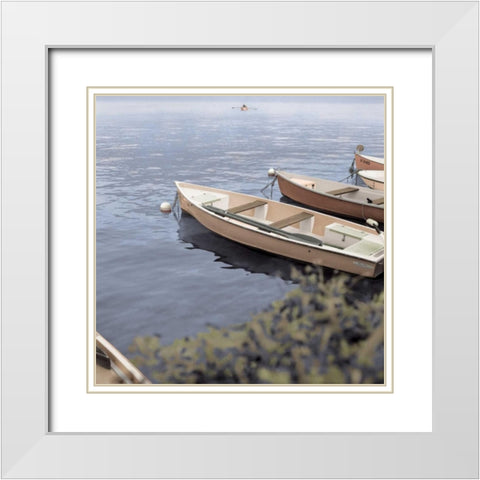 Mediterranean #3 White Modern Wood Framed Art Print with Double Matting by Blaustein, Alan