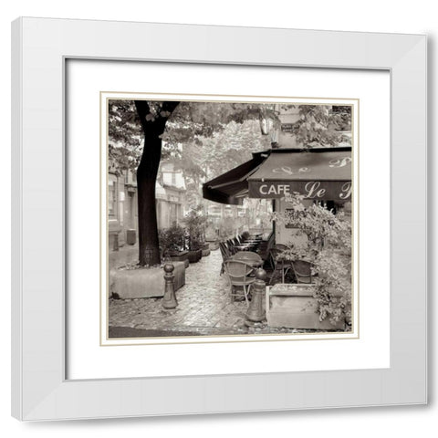 Cafe, Aix-en-Provence White Modern Wood Framed Art Print with Double Matting by Blaustein, Alan