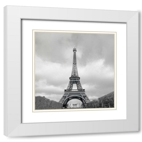 Tour Eiffel - 17 White Modern Wood Framed Art Print with Double Matting by Blaustein, Alan