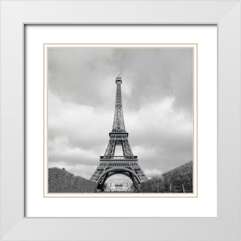 Tour Eiffel - 17 White Modern Wood Framed Art Print with Double Matting by Blaustein, Alan