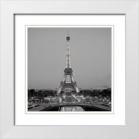 Tour Eiffel - 7 White Modern Wood Framed Art Print with Double Matting by Blaustein, Alan