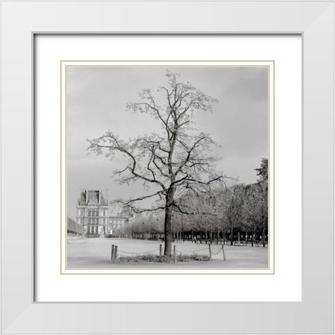 Paris - 22 White Modern Wood Framed Art Print with Double Matting by Blaustein, Alan