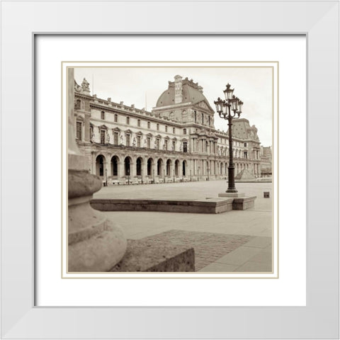 Paris - 9 White Modern Wood Framed Art Print with Double Matting by Blaustein, Alan