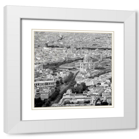 Above Paris - 26 White Modern Wood Framed Art Print with Double Matting by Blaustein, Alan