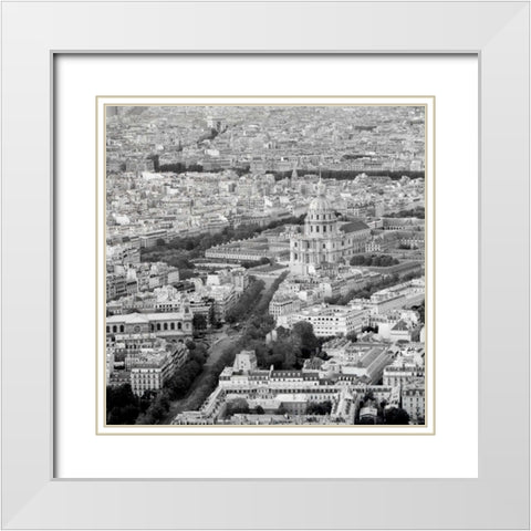 Above Paris - 26 White Modern Wood Framed Art Print with Double Matting by Blaustein, Alan
