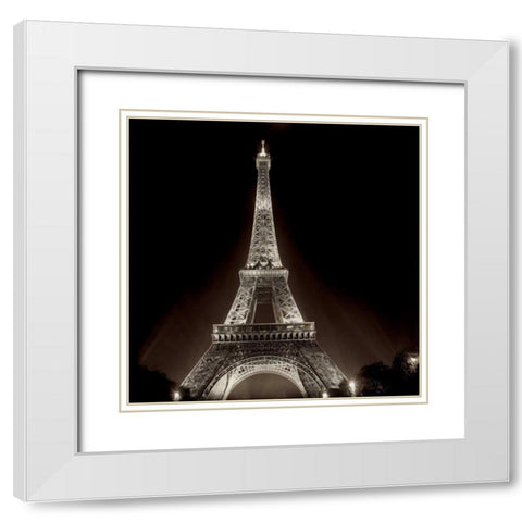 Tour Eiffel - 2 White Modern Wood Framed Art Print with Double Matting by Blaustein, Alan