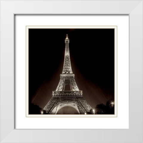 Tour Eiffel - 2 White Modern Wood Framed Art Print with Double Matting by Blaustein, Alan