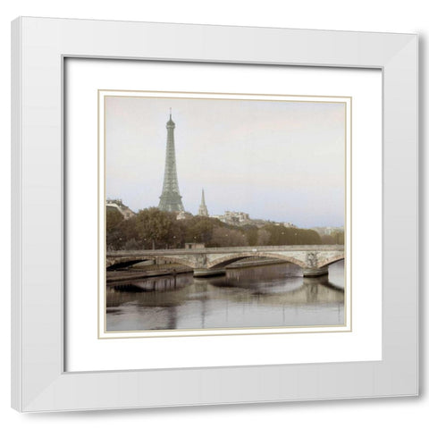 Tour Eiffel - 3 White Modern Wood Framed Art Print with Double Matting by Blaustein, Alan