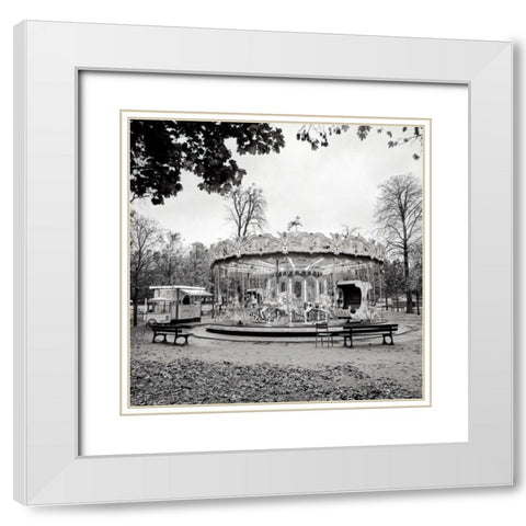 Paris - 32 White Modern Wood Framed Art Print with Double Matting by Blaustein, Alan