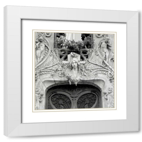 Paris Art Deco - 1 White Modern Wood Framed Art Print with Double Matting by Blaustein, Alan