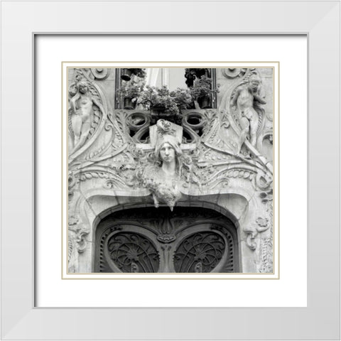 Paris Art Deco - 1 White Modern Wood Framed Art Print with Double Matting by Blaustein, Alan