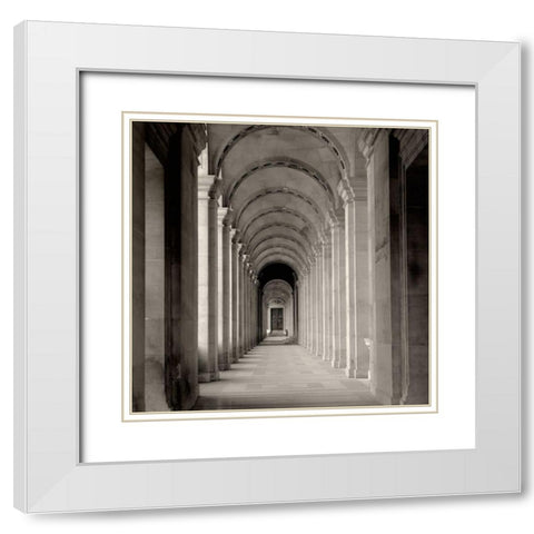 Paris - 27 White Modern Wood Framed Art Print with Double Matting by Blaustein, Alan