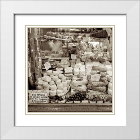 Marketplace - 9 White Modern Wood Framed Art Print with Double Matting by Blaustein, Alan
