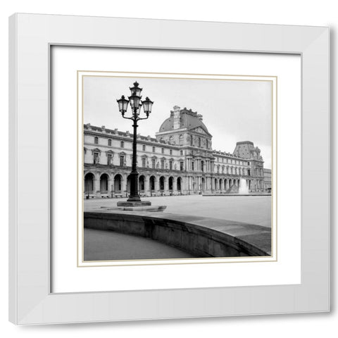 Paris - 19 White Modern Wood Framed Art Print with Double Matting by Blaustein, Alan