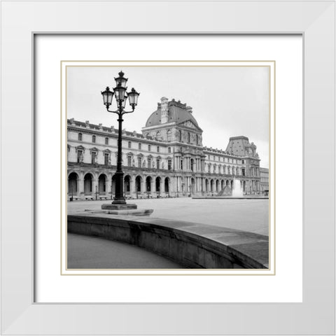 Paris - 19 White Modern Wood Framed Art Print with Double Matting by Blaustein, Alan