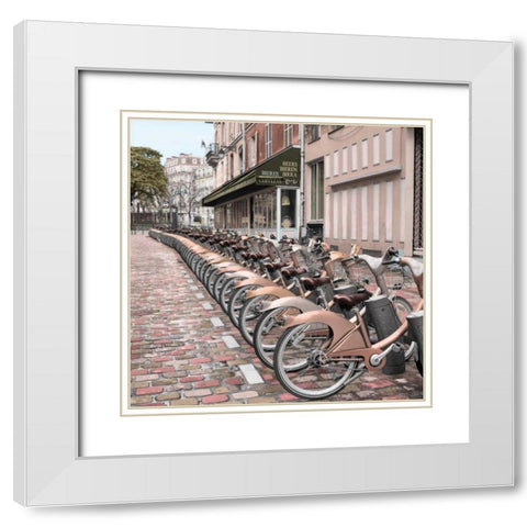 Paris City Ride #2 White Modern Wood Framed Art Print with Double Matting by Blaustein, Alan