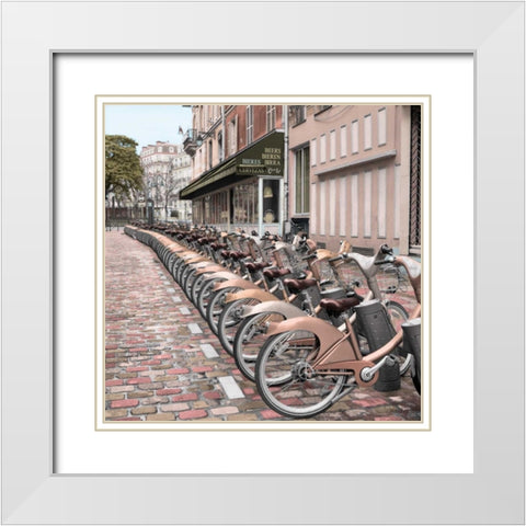 Paris City Ride #2 White Modern Wood Framed Art Print with Double Matting by Blaustein, Alan