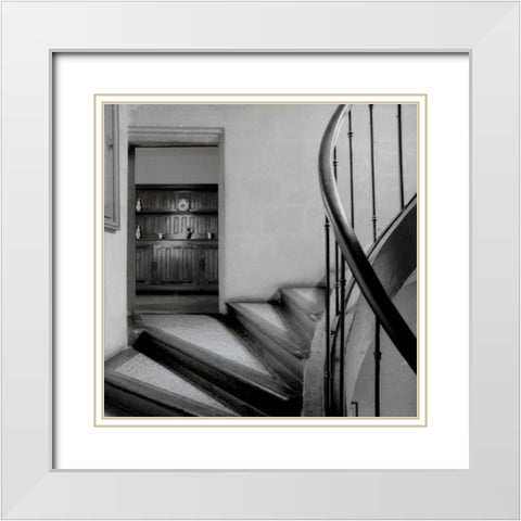 Chateau - 4 White Modern Wood Framed Art Print with Double Matting by Blaustein, Alan