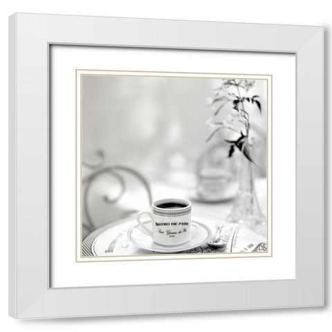 Bisto de Paris - 1 White Modern Wood Framed Art Print with Double Matting by Blaustein, Alan
