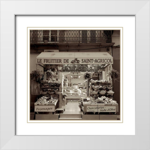 Marketplace - 2 White Modern Wood Framed Art Print with Double Matting by Blaustein, Alan