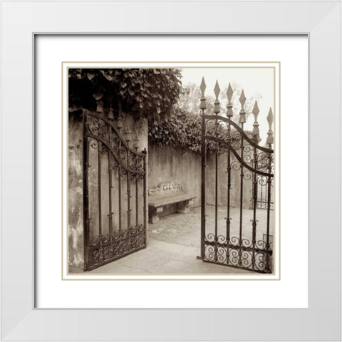 Avignon - 1 White Modern Wood Framed Art Print with Double Matting by Blaustein, Alan