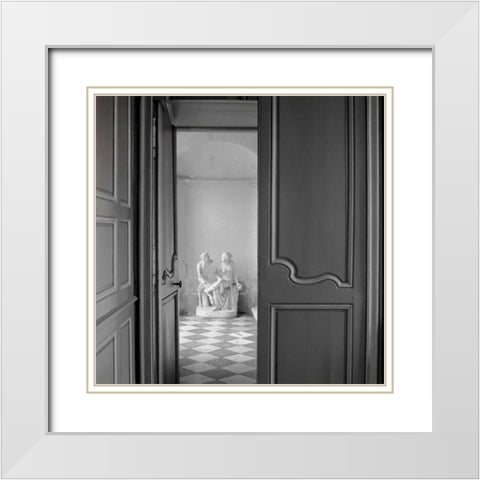 Chateau - 2 White Modern Wood Framed Art Print with Double Matting by Blaustein, Alan