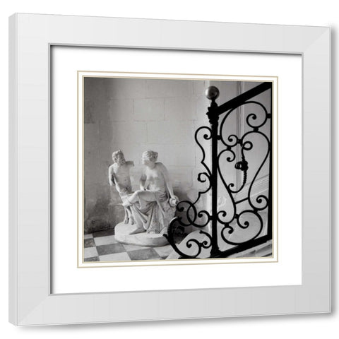Chateau - 1 White Modern Wood Framed Art Print with Double Matting by Blaustein, Alan