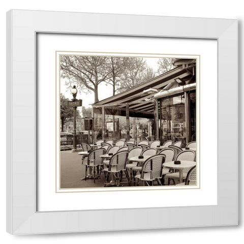 Paris - 5 White Modern Wood Framed Art Print with Double Matting by Blaustein, Alan