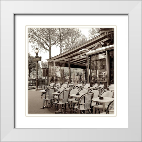 Paris - 5 White Modern Wood Framed Art Print with Double Matting by Blaustein, Alan