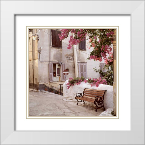 Provence - 1 White Modern Wood Framed Art Print with Double Matting by Blaustein, Alan