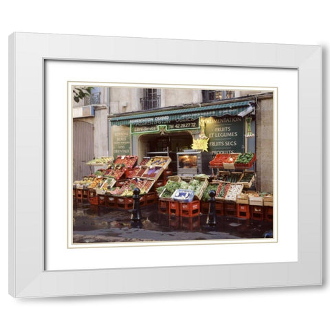 Marketplace - 42 White Modern Wood Framed Art Print with Double Matting by Blaustein, Alan