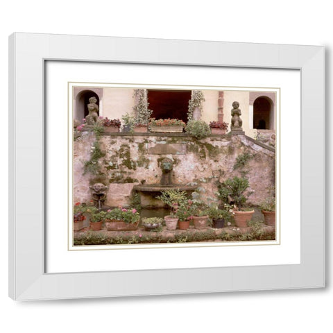 Banc de Jardin - 19 White Modern Wood Framed Art Print with Double Matting by Blaustein, Alan