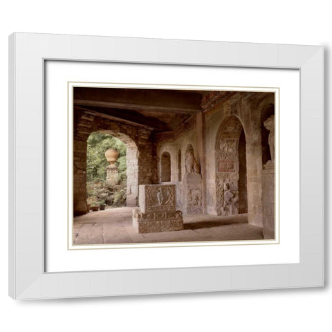 Banc de Jardin - 20 White Modern Wood Framed Art Print with Double Matting by Blaustein, Alan