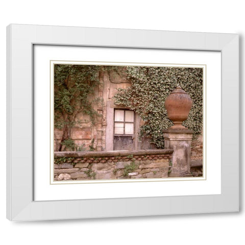 Banc de Jardin - 21 White Modern Wood Framed Art Print with Double Matting by Blaustein, Alan