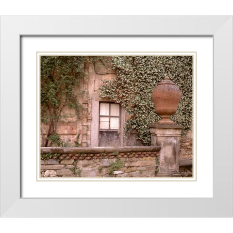 Banc de Jardin - 21 White Modern Wood Framed Art Print with Double Matting by Blaustein, Alan