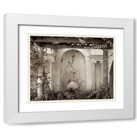 Banc de Jardin - 49 White Modern Wood Framed Art Print with Double Matting by Blaustein, Alan