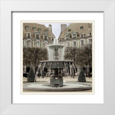 Paris - 11 White Modern Wood Framed Art Print with Double Matting by Blaustein, Alan