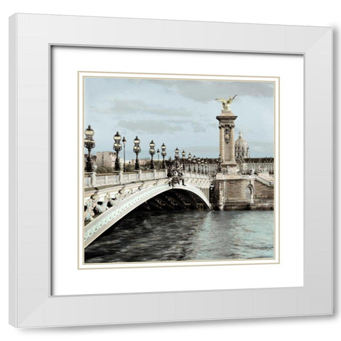 Paris - 12 White Modern Wood Framed Art Print with Double Matting by Blaustein, Alan