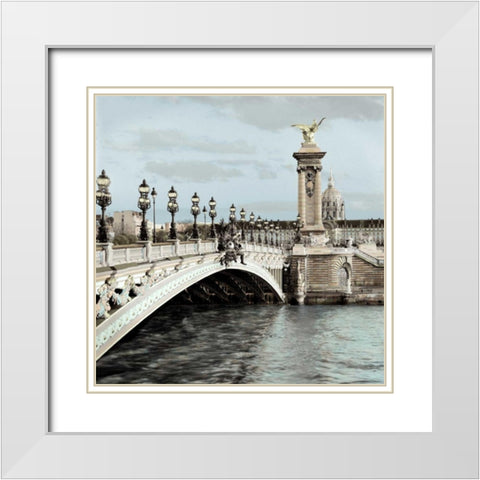 Paris - 12 White Modern Wood Framed Art Print with Double Matting by Blaustein, Alan
