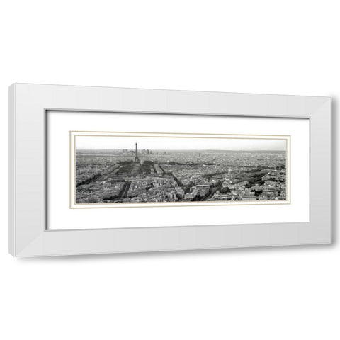Paris By Day White Modern Wood Framed Art Print with Double Matting by Blaustein, Alan