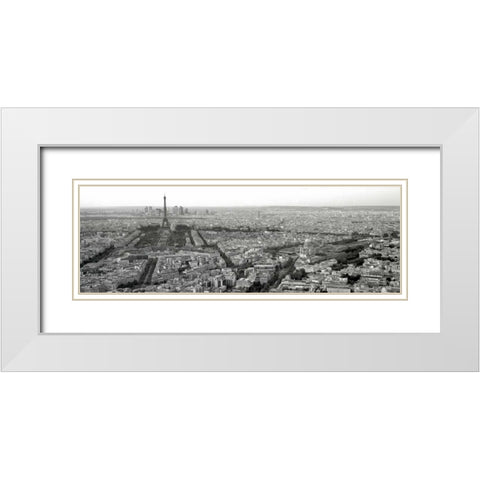 Paris By Day White Modern Wood Framed Art Print with Double Matting by Blaustein, Alan