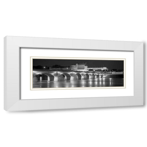 Amboise Chateau White Modern Wood Framed Art Print with Double Matting by Blaustein, Alan