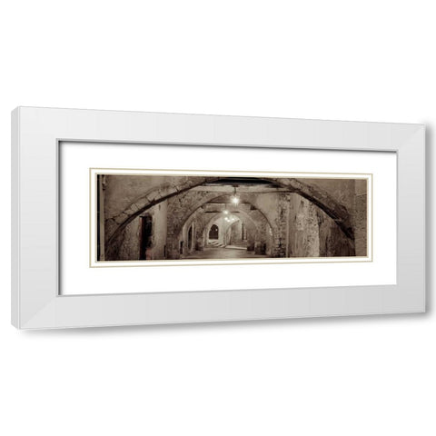 Passageway France - 1 White Modern Wood Framed Art Print with Double Matting by Blaustein, Alan