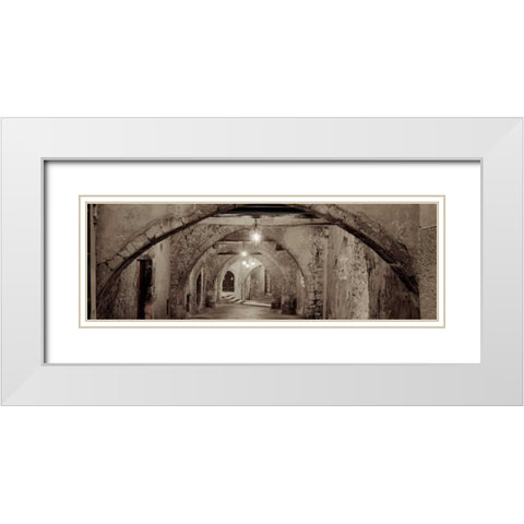 Passageway France - 1 White Modern Wood Framed Art Print with Double Matting by Blaustein, Alan