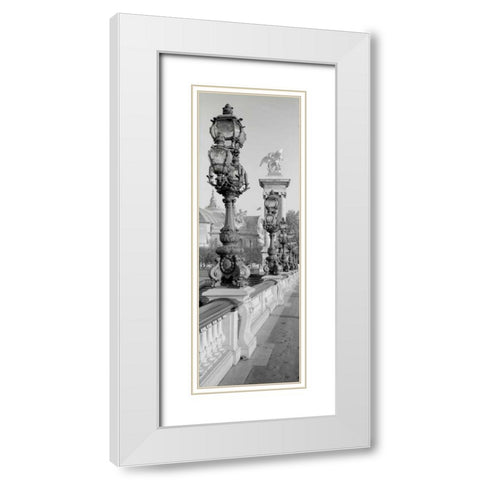 Paris - 1 White Modern Wood Framed Art Print with Double Matting by Blaustein, Alan