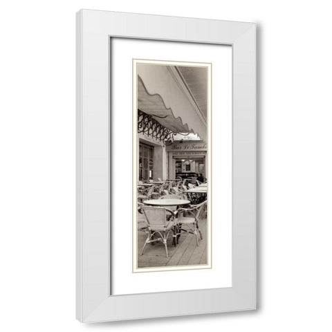 Cafe la Nuit - 1 White Modern Wood Framed Art Print with Double Matting by Blaustein, Alan