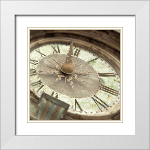il Grande Orologio - 1 Color White Modern Wood Framed Art Print with Double Matting by Blaustein, Alan